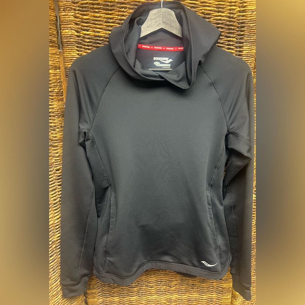 Saucony- Womens Hoodie, Black,‎ Size: XS, Pre-Owned